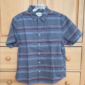 NWT Goodfellow & Co Men's Casual Striped Shirt - Blue and Red